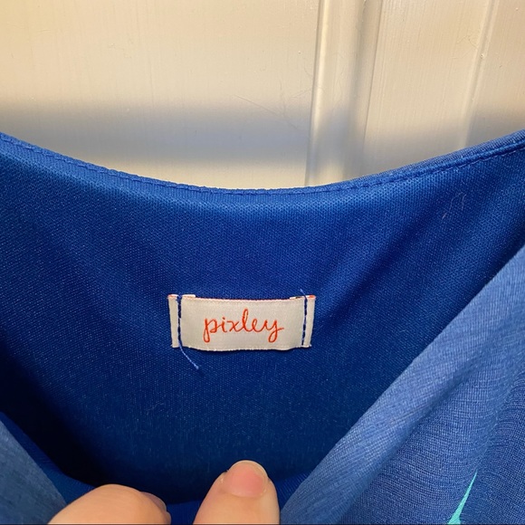 Pixley Tanktop Maxi blue green chevron sz M EUC - Picture 3 of 6